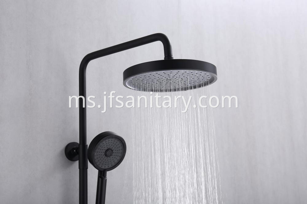 Irregular Shape Shower Mixer With Overhead Handheld Shower